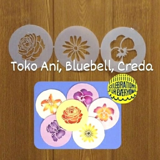 

TERBARU Designer Stencil : Garden Flowers , 5cm, Set of 3