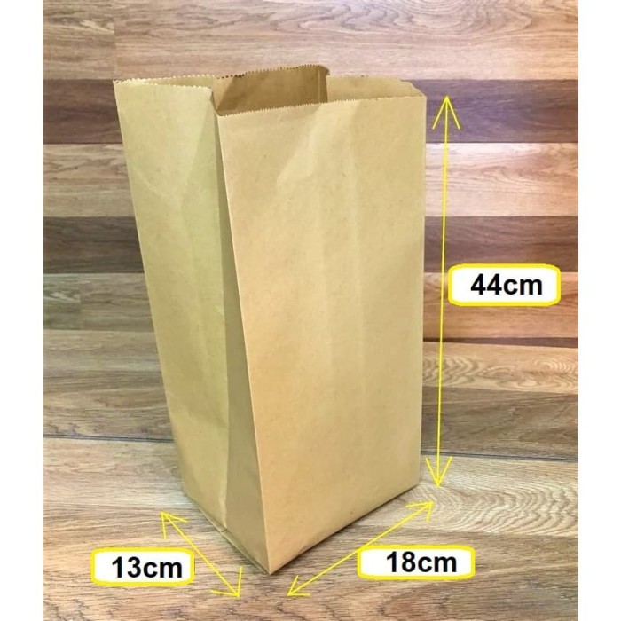 

Paperbag Flat Kantong Kertas Coklat 17X15X44 Toples Kue Lebaran
