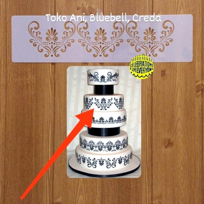 

TERBARU Designer Stencil : Fleur De Lis Cake Side #4 , 30 x 7.5 cm . BISA GRAB!