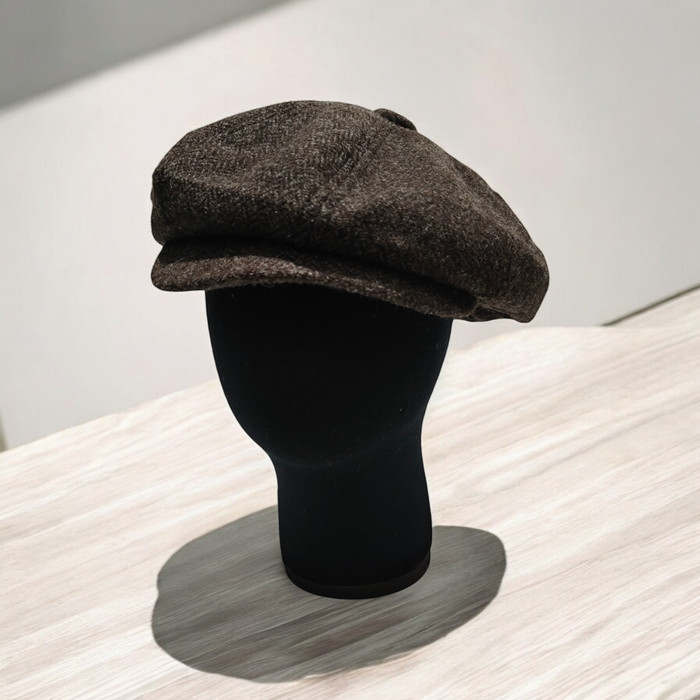 NEWSBOY CAPS HERRINGBONE BROWN THE ORIGINAL Thejam. #localpride