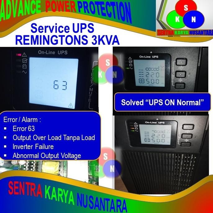Produk Baru!! Service Ups Remingtons 3000Va Online Sinewave
