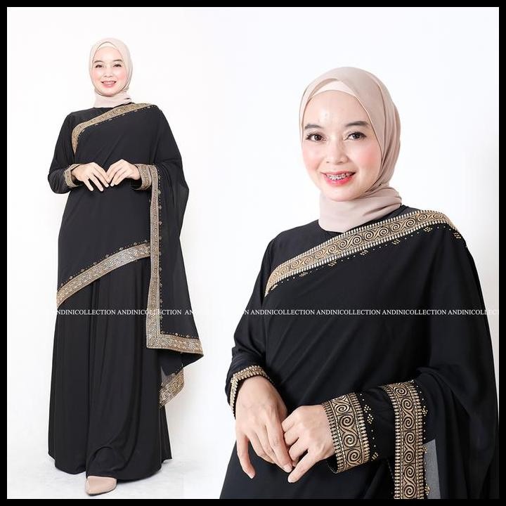 Terlaris Andinicollection Abaya Turkey 130 Gamis India Wanita Hitam Remaja Muslim Mewah Good Quality