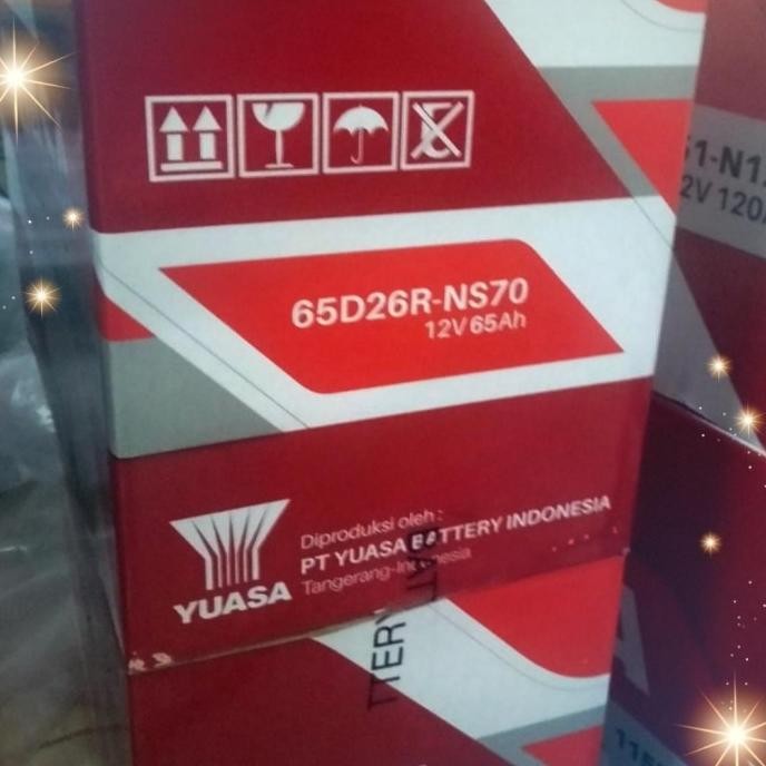 aki mobil yuasa pafecta ns70 12v 65ah basah asli