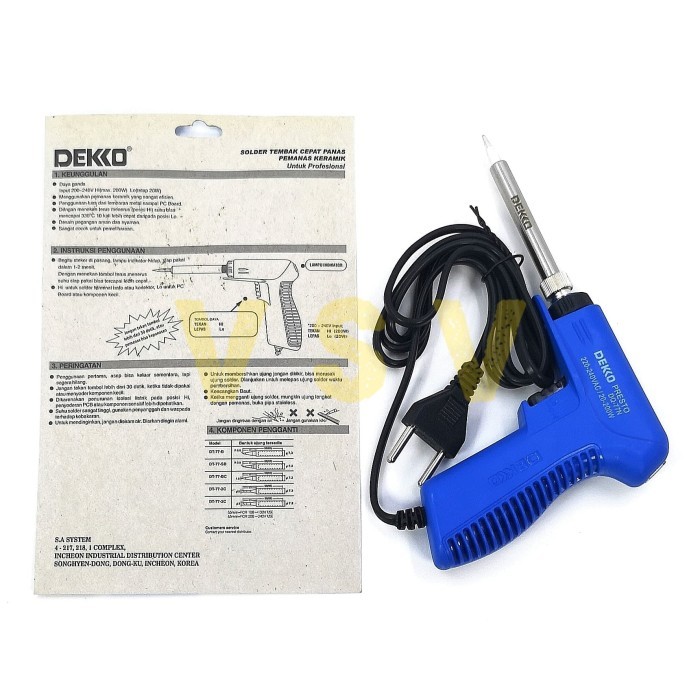 Dekko Solder Pistol 20-200 Watt / Solderan / Alat Solder