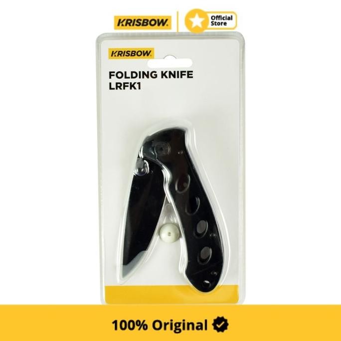 Krisbow Folding Knife Pisau Lipat Lrfk1 - Hitam '