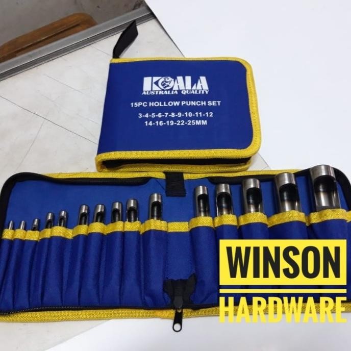 

Terlaris KOALA Plong kulit set 3-25mm 15pc SALE