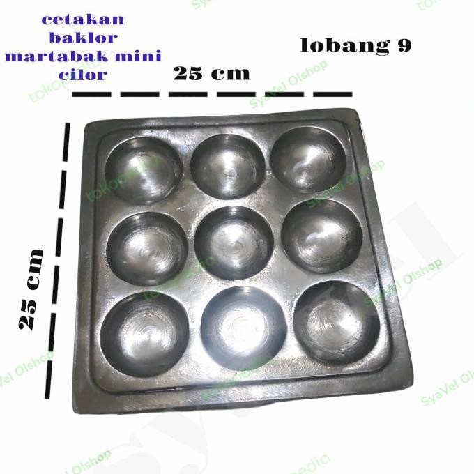 New wajan cetakan martabak mini/cilor/cimin lobang 9