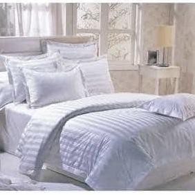 Grosir Kain Sprei Katun Kingkoil Katun Salur- Garis-Kotak-Polos Putih Hotel