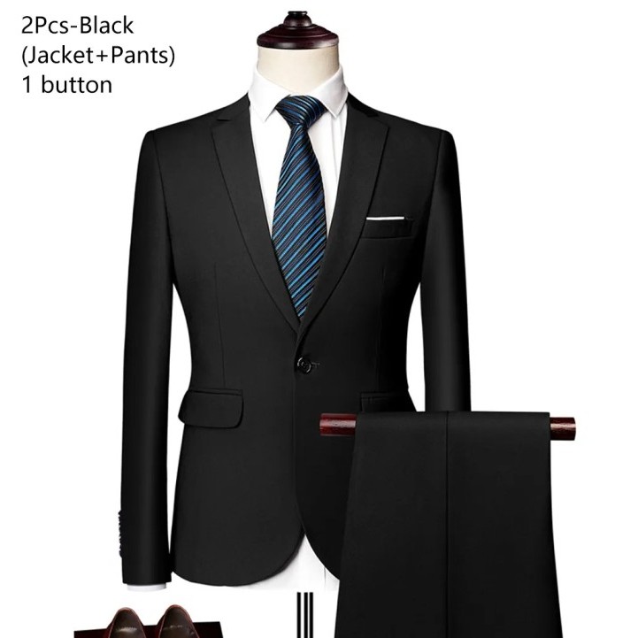 3 In 1 Set Jas Pria Tuxedo Pria Setelan Jas Pria Formal
