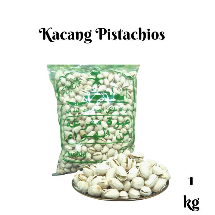 

BARANG TERLARIS Kacang pistasio Premium 1kg - Kacang Pistachios- kurma elshanum Food Pistachio