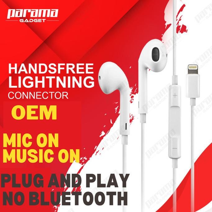 Handsfree Earphone Headset IPHONE 7 8 9 X ORI 100%