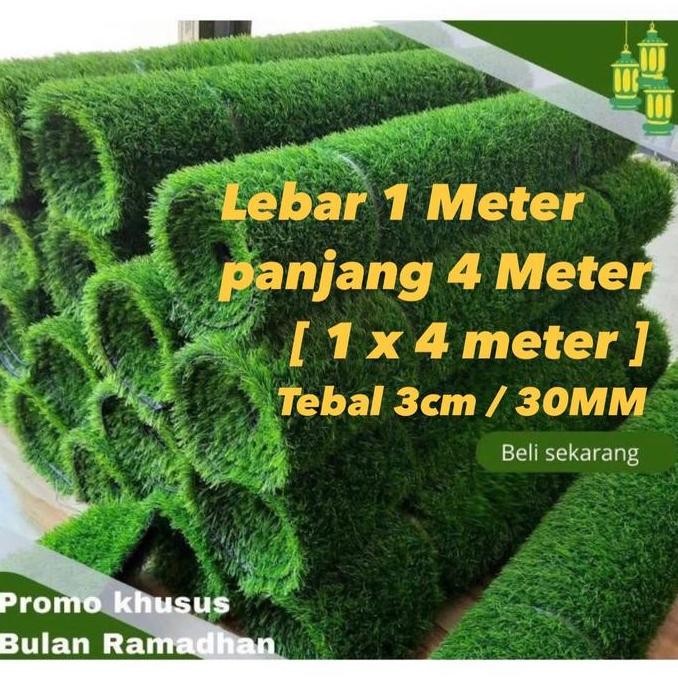 Promo Rumput sintetis swiss premium 3cm 1 x 4 meter /rumput sintetis swiss /rumput sintetis murah /r