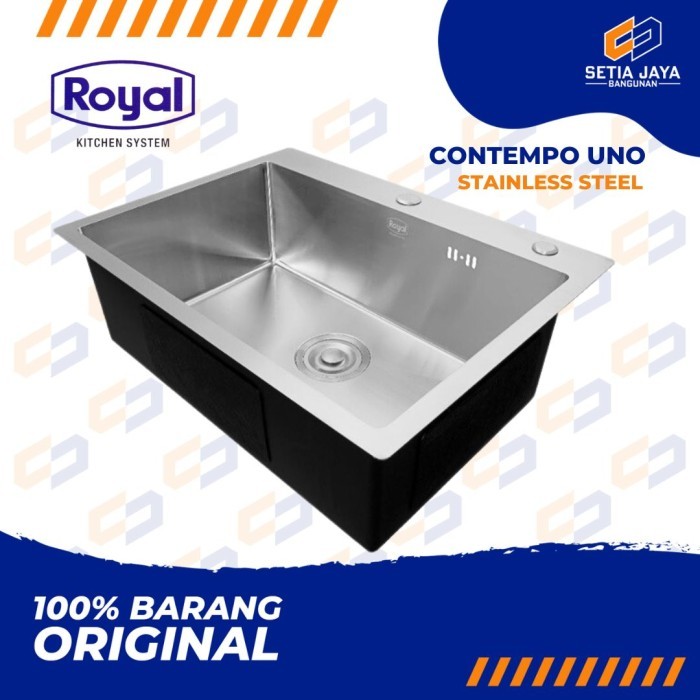 Sink / Tempat / Bak Cuci Piring Royal Stainless Steel Contempo Uno