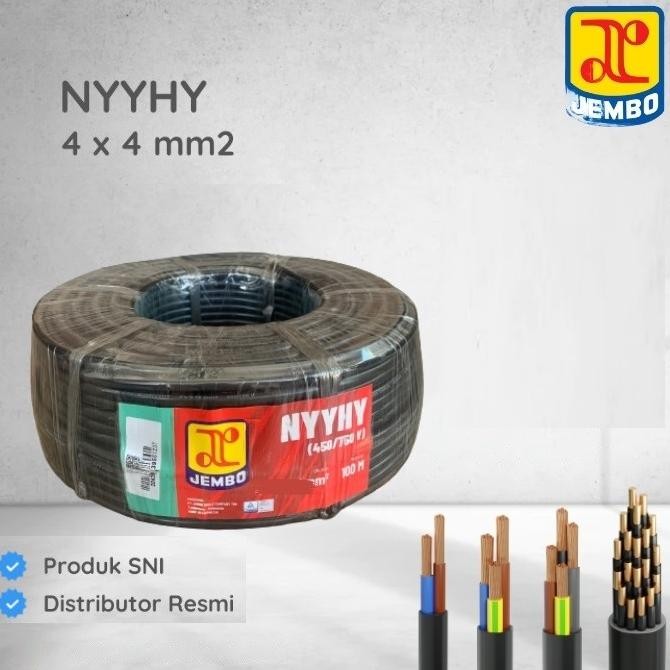 Promo KABEL LISTRIK NYYHY 4x4MM 4x4 MM JEMBO METERAN ECERAN POTONGAN