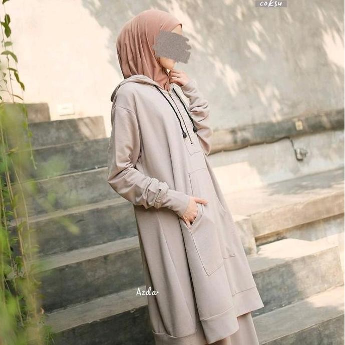 Diskon Tunica Modest Sporty Azda | Tunik Set Rok Kulot Olahraga | Setelan Baju Olahraga Wanita Musli