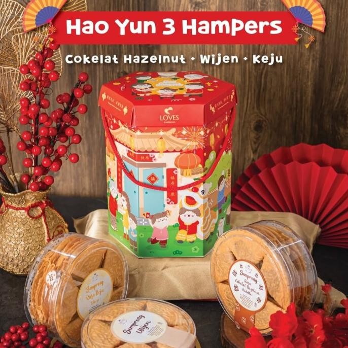 

Promo Hampers Imlek Loves Semprong Isi 3 (Nutella+Wijen+Cheese)