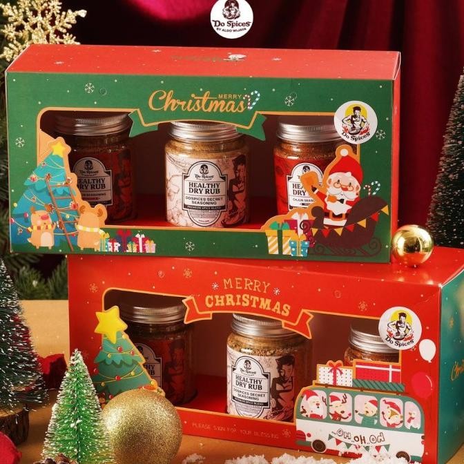

Murah Christmas Hamper / Gift Box Dospices Bundling 3 Jar Healthy Dry Rub