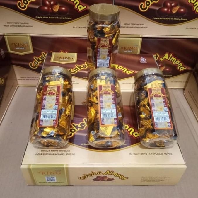 

Sale D'King Coklat Kacang Almond Per Dus Isi 4 Toples