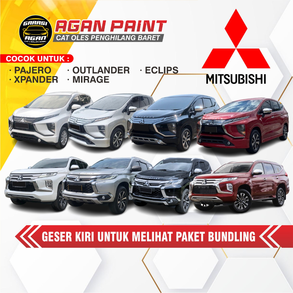 Cat Penghilang Baret MITSUBISHI Pajero / Expander / Elclips / Mirage / Outlander / Garasi Agan Paint