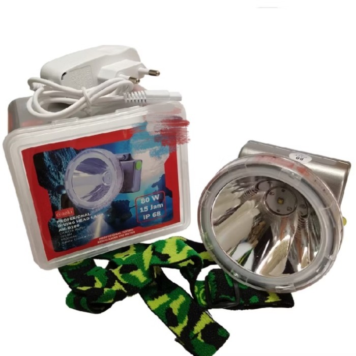 TERBARU Senter kepala Selam 80Watt Aoki Ak-D280