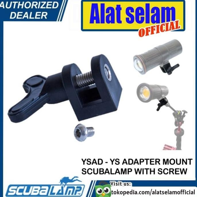 TERBARU YSAD YS Adapter Mount with Screw Scubalamp Supe Video Light Torch Dive BISA GRAB