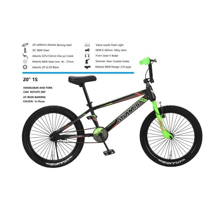 Sepeda Bmx Fat Bike Terpedo Atlantis 20 Barong
