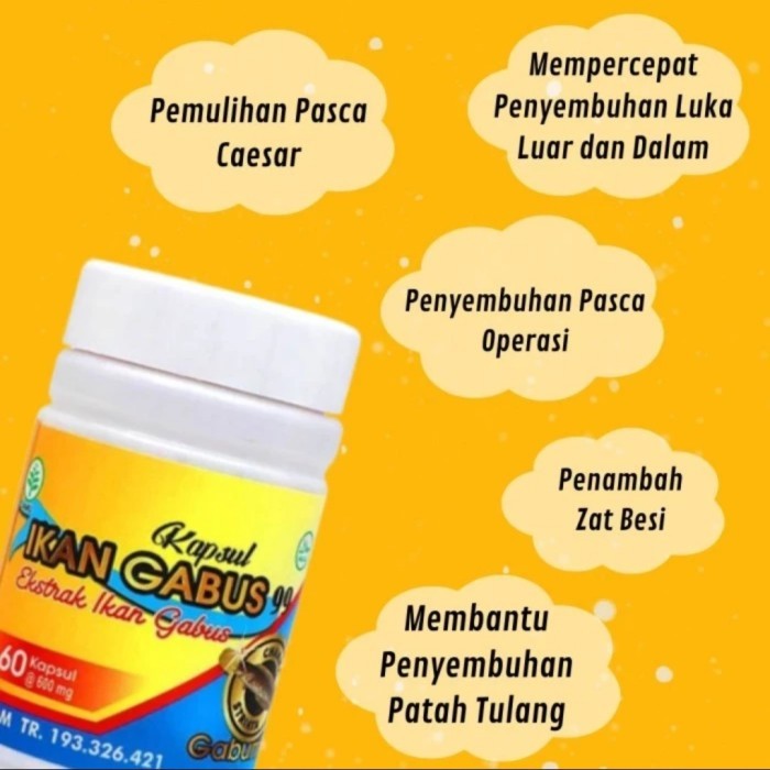 

ORIGINAL Kapsul Ekstrak Ikan Gabus 99 Gabumin Isi 60 PREMIUM