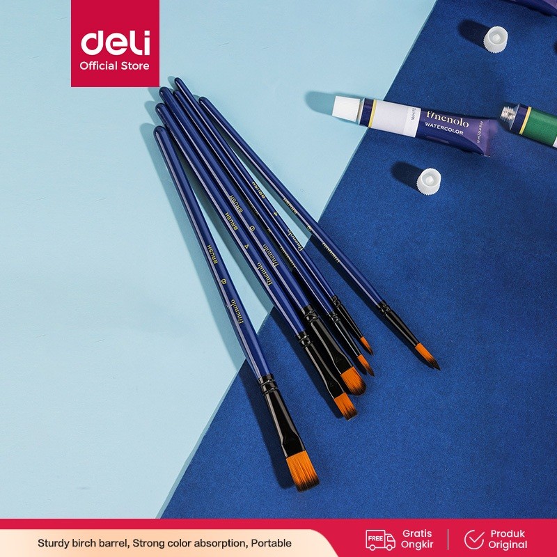 

Deli Set Kuas Cat Air / Watercolor Brush-set 6 PCS EC277