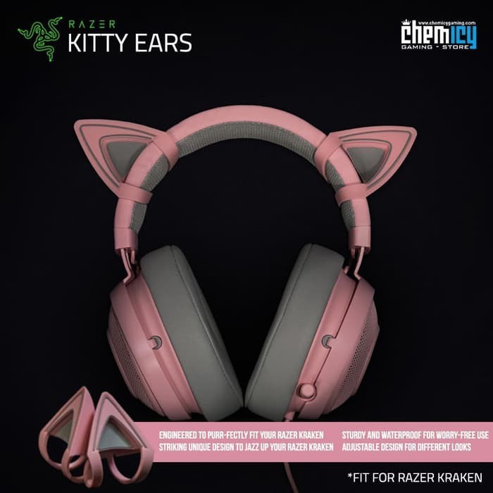 Razer Kitty Ears For Razer Kraken - Quartz Pink