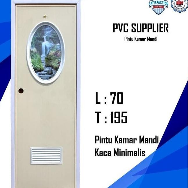 Pintu Pvc Kamar Mandi Dengan Kaca Oval Vjstore12