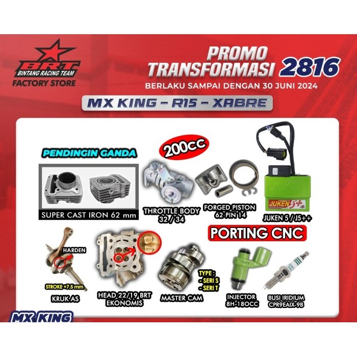 PAKET BORE UP BRT MX KING VIXION NVL VIXION NVA