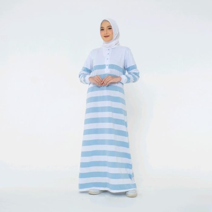 Gamis Lebaran Dress Anak Ibu Couple Perempuan Muslimah Kaos Motif Pasangan 2024 Keluarga Panjang