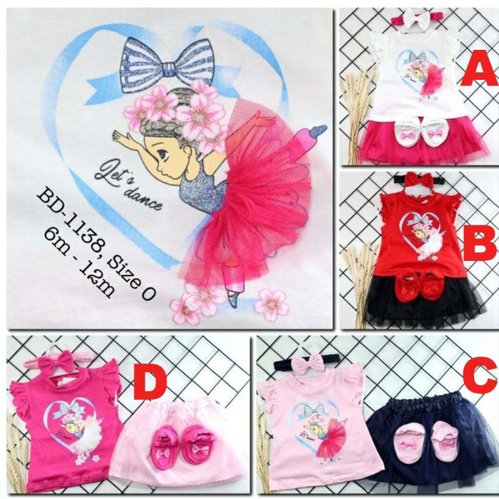 Baju Bayi Perempuan Setelan Rok Bayi Ballerina
