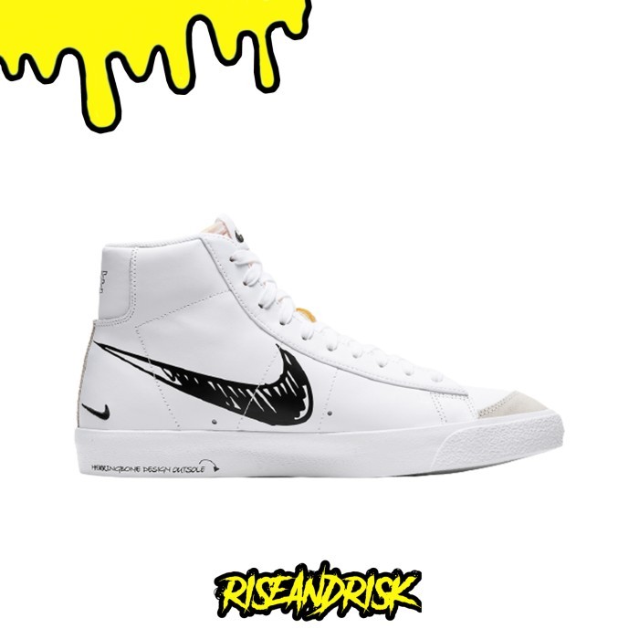 NIKE Blazer Mid Vintage 77 White Sketch Black ORIGINAL
