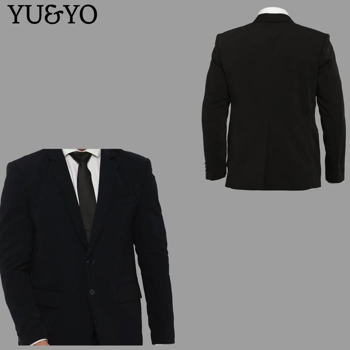 Jas Wisuda Blazer Pria Hitam List Pinggir Jas Formal Jas Pengantin Nikah Jas Kerja Murah