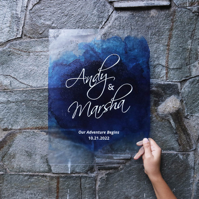 

Welcome Sign | Akrilik Printed | Galaxy Brush | 30 x 45 cm