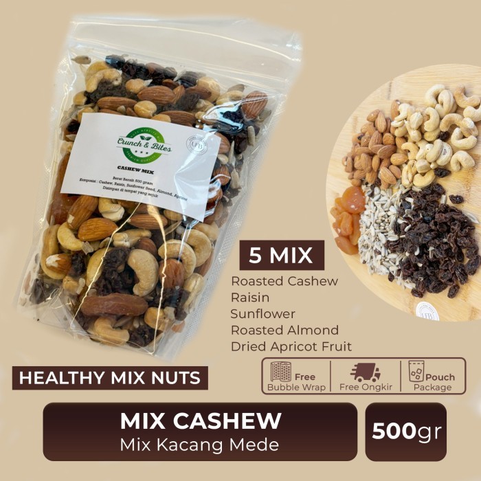 

Ready Stock Mix Kacang Mede / Mix Cashew Trail Mix 500 Gram Cod