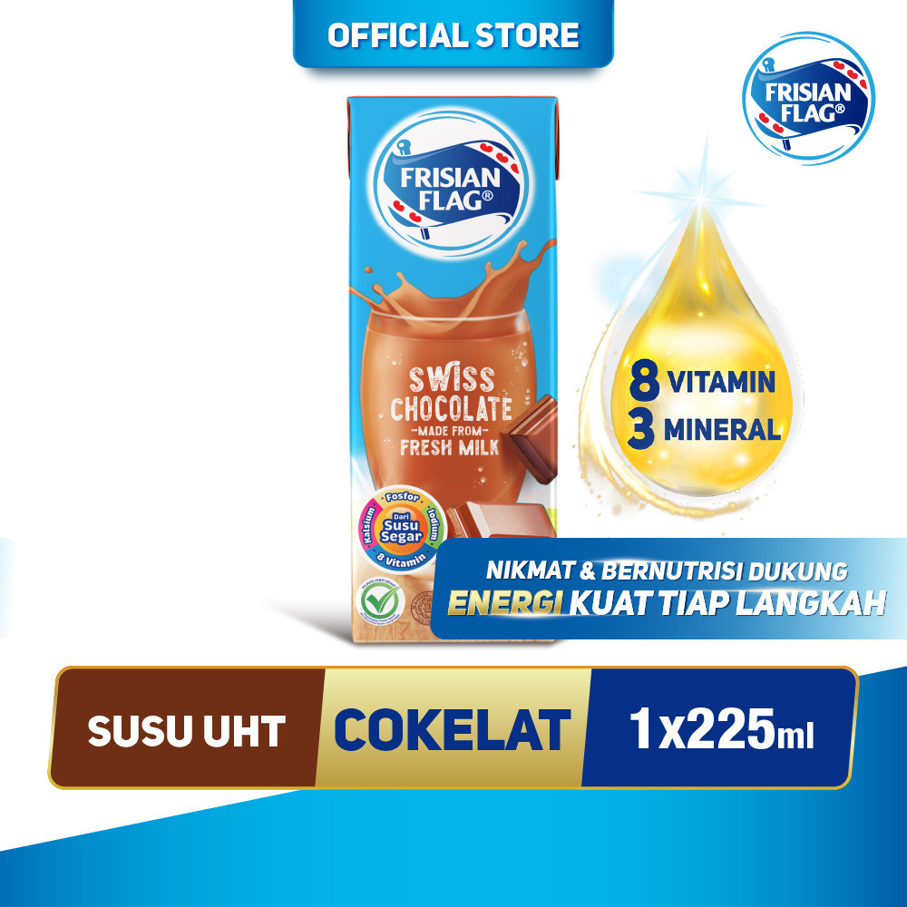 

[Cuci Gudang] Frisian Flag Susu UHT Swiss Chocolate 225ml - 1 pcs