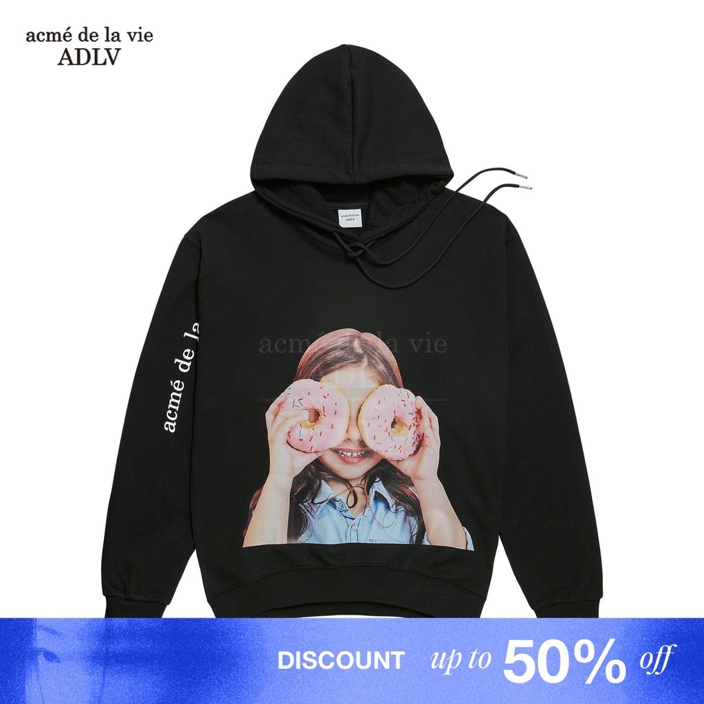 [ADLV] Baby Face Hoodie Black Donut 3 - Hoodie Oversized Fit Unisex acme de la vie