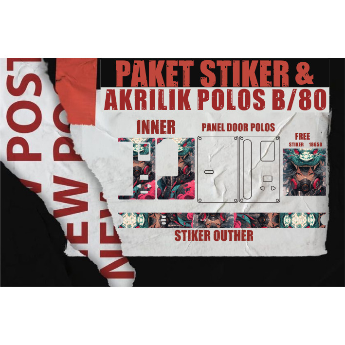 

Premium Cut - Paket Stiker Vynil Akrilik Polos B80 9 Garskin Stiker / Case Custom Terlaris 2PCS/ Fullbody