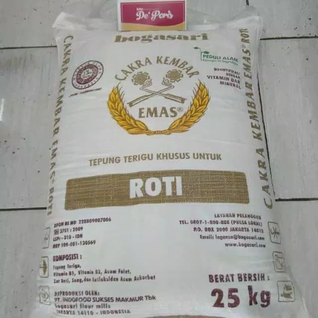 

BARANG TERLARIS Tepung Cakra Kembar Emas 25kg