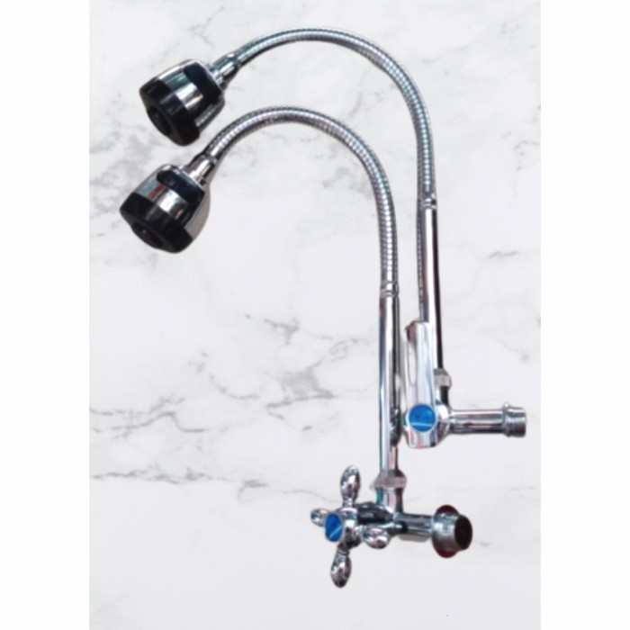 kran cuci piring flexibel / kran tembok bak cuci piring