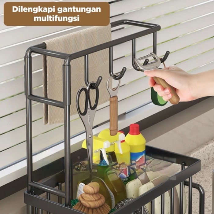 Rak wastafel gantung / Rak spons sabun cuci piring stainless multifungsi