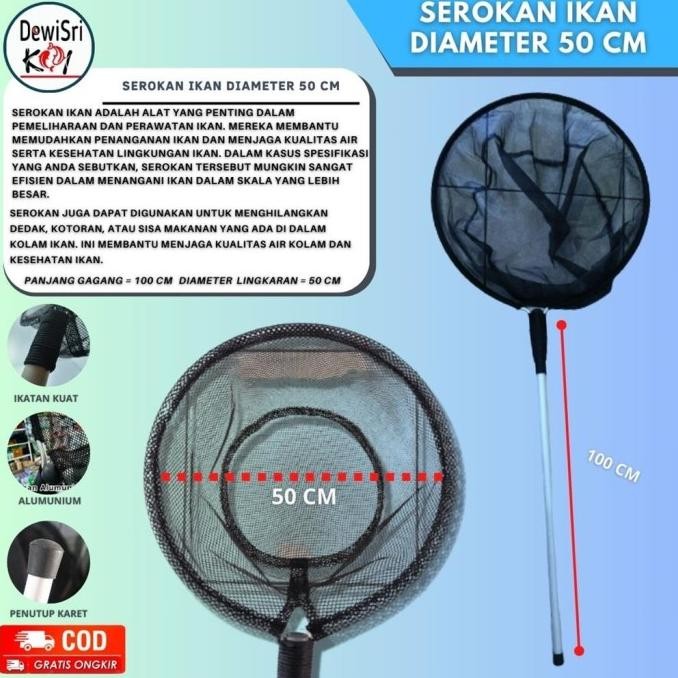 TERMURAH - Serokan Diameter 50 Cm panjang 100 cm Serokan Ikan Koi