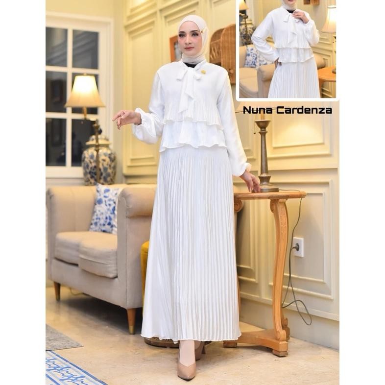 MUSLIM - Gamis Terbaru/Gamis Putih/Gamis Wanita Muslim/Abaya Putih/Dress Basic/Gamis Cerutty/Shimmer