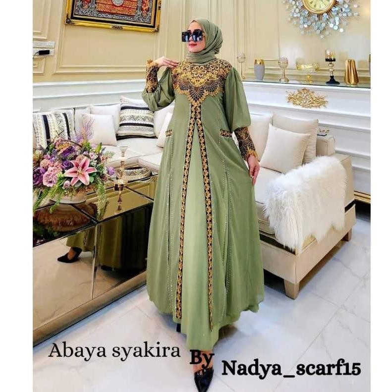 MUSLIM - GAMIS ABAYA TURKEY DUBAI SAUDI ARABIAN SYAKIRA MODEL SAKU TERBARU TERLARIS