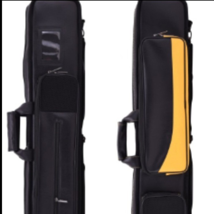 PREDATOR Tas Stick Billiard 4x8 Cue Soft Case 4 Butt 8 Shaft 12 Lubang Sekat Kain Billiard Biliar