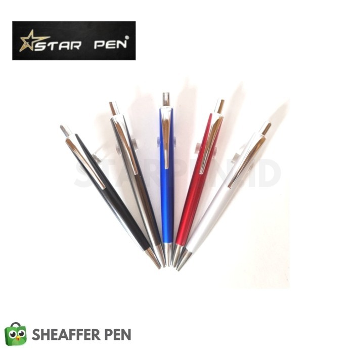 

Star Pen 111 Glossy Black Featuring Chrome Trim Ballpoint