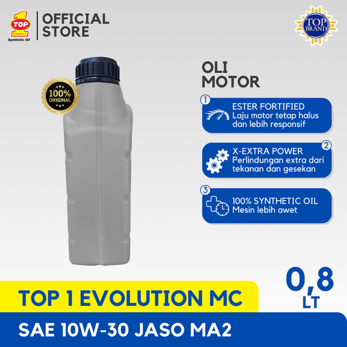 OLI MOTOR EVOLUTION MC SAE 10W-30 0.8L - SUPRA GTR - CB 150R - SATRIA
