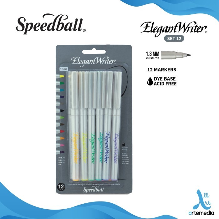 

TERBARU Marker Kaligrafi Speedball Set 12 Elegant Writer Calligraphy PROMO!